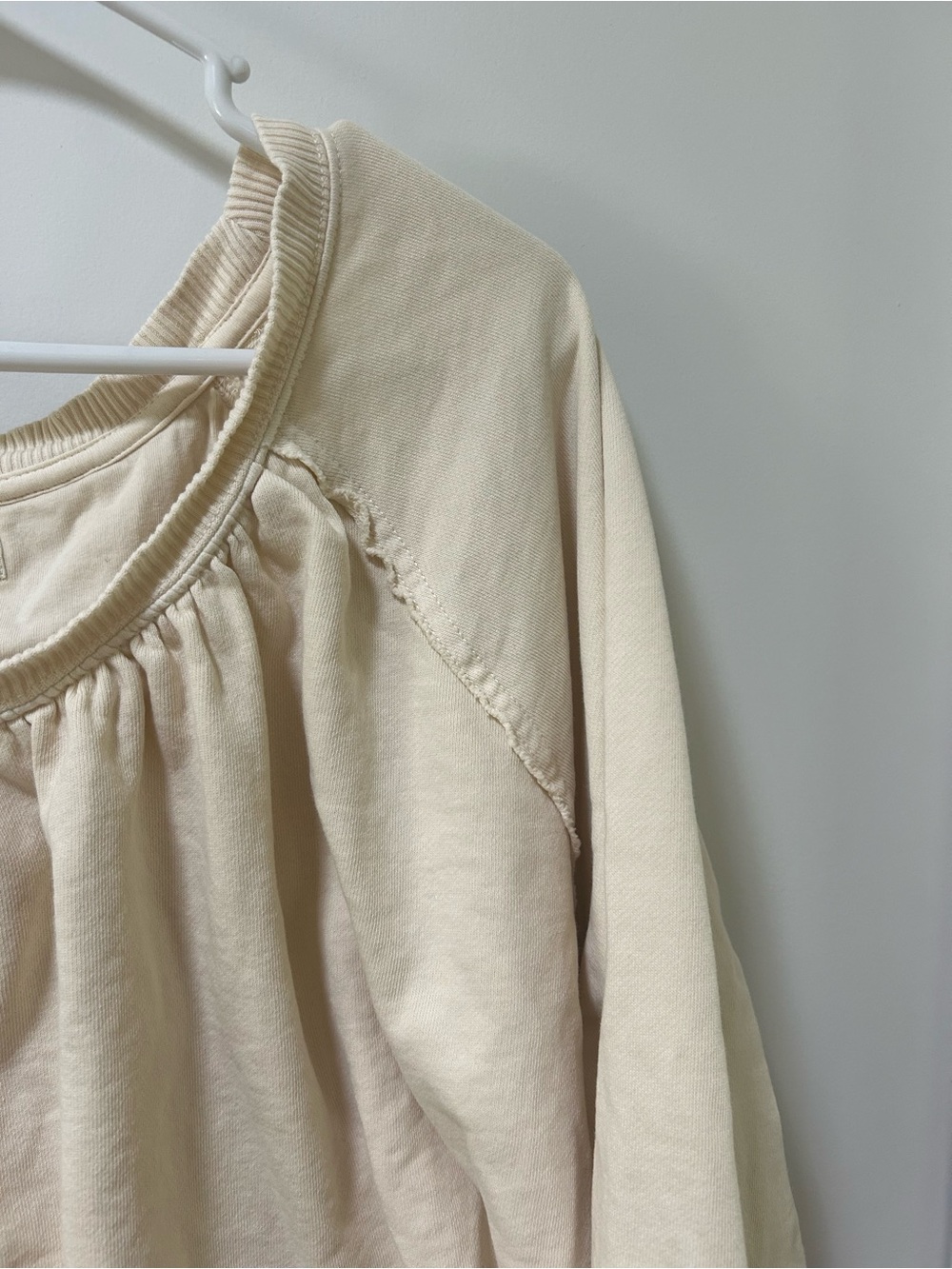 Anthropologie Pilcro and the Letterpress Cream Sweatshirt Size XL - Picture 2 of 7